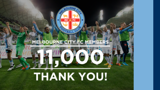 Melbourne City FC Reach 11,000 Members