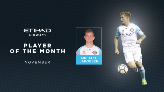 Etihad Player of the Month November: Michael Jakobsen