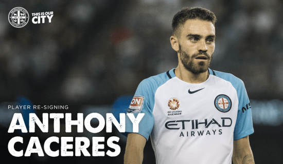 Melbourne City FC re-signs midfielder Anthony Caceres