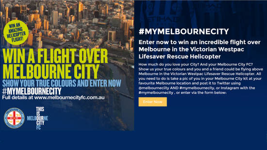 Win a flight over Melbourne City with #mymelbournecity