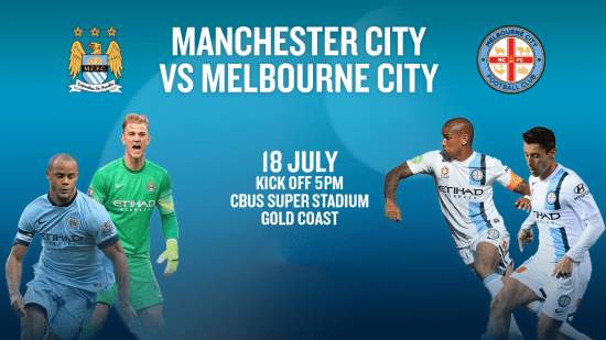 Melbourne City FC to face Manchester City FC on the Gold Coast.