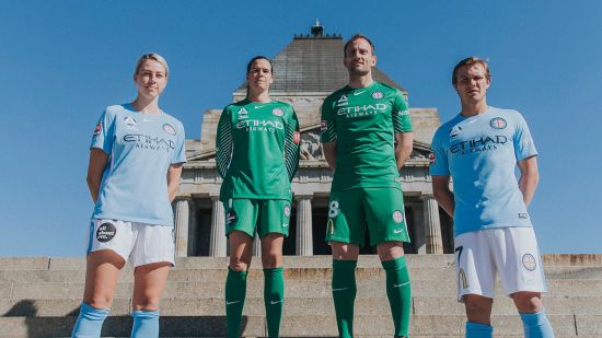 Melbourne City players visit Melbourne’s Shrine of Remembrance ahead of double header