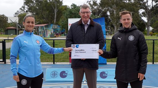 Melbourne City FC and CITC Melbourne donate $30,000 to Secondbite